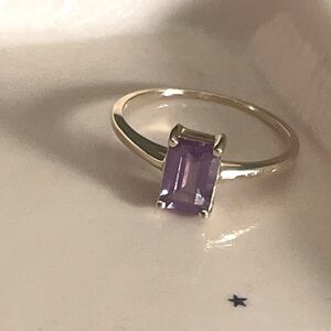 La Kaiser 14k Alexandrite Baguette Ring size 6